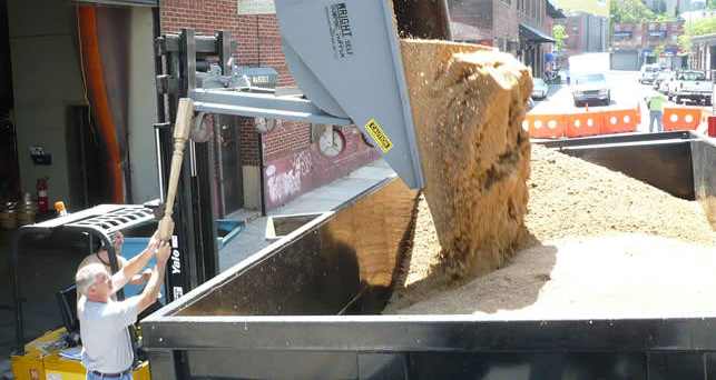 spent grain on the way to the farm.jpg